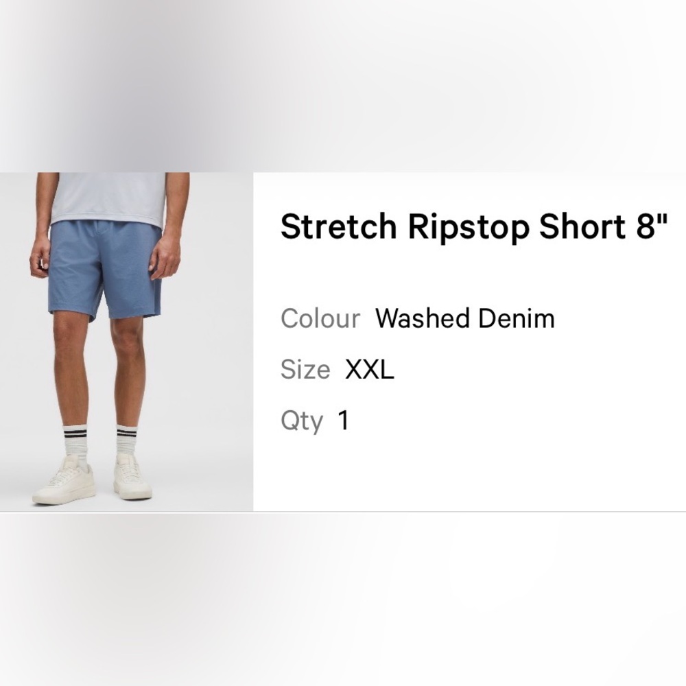 lululemon athletica Stretch Ripstop Short 8" NWT XXL